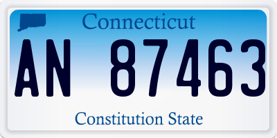 CT license plate AN87463