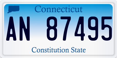 CT license plate AN87495