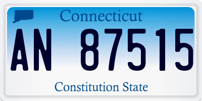 CT license plate AN87515