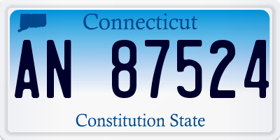 CT license plate AN87524