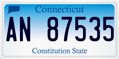 CT license plate AN87535