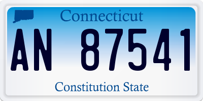 CT license plate AN87541