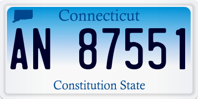 CT license plate AN87551