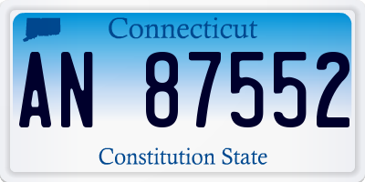 CT license plate AN87552