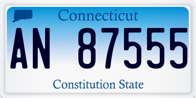 CT license plate AN87555