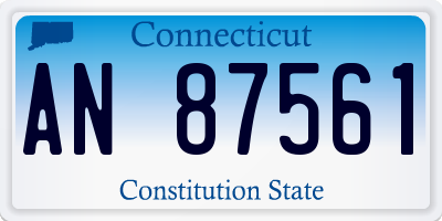 CT license plate AN87561