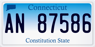 CT license plate AN87586