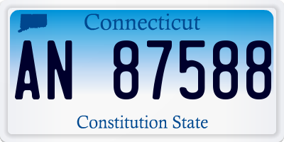 CT license plate AN87588