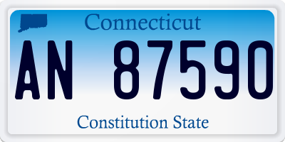 CT license plate AN87590