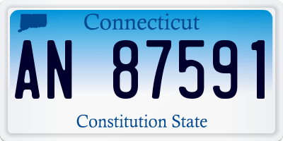CT license plate AN87591