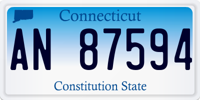 CT license plate AN87594