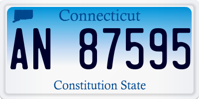 CT license plate AN87595