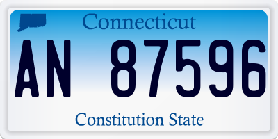 CT license plate AN87596