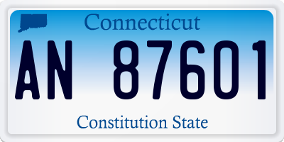CT license plate AN87601