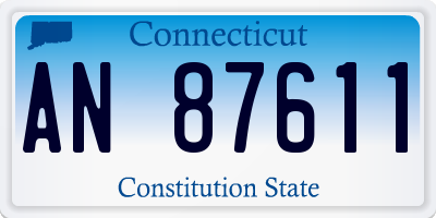 CT license plate AN87611