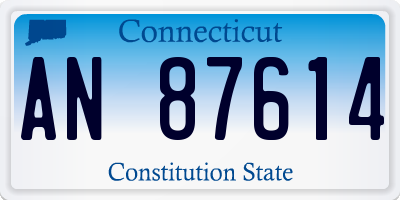 CT license plate AN87614