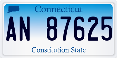 CT license plate AN87625
