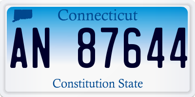 CT license plate AN87644