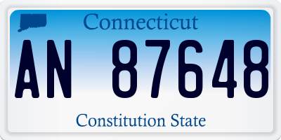 CT license plate AN87648