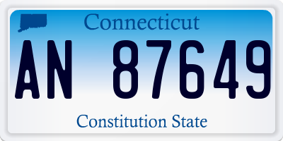 CT license plate AN87649