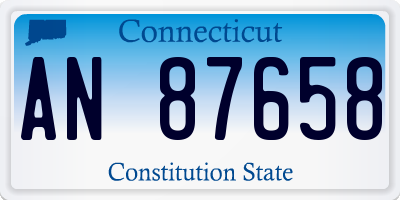 CT license plate AN87658
