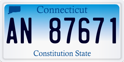 CT license plate AN87671