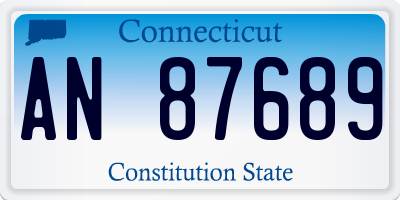 CT license plate AN87689