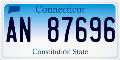 CT license plate AN87696