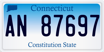 CT license plate AN87697