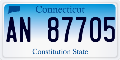 CT license plate AN87705