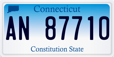 CT license plate AN87710