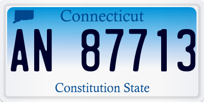 CT license plate AN87713