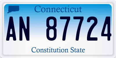 CT license plate AN87724