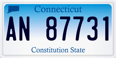 CT license plate AN87731
