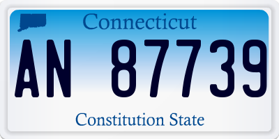 CT license plate AN87739