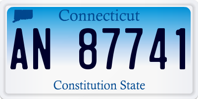 CT license plate AN87741