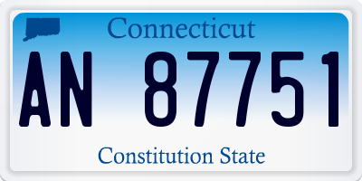 CT license plate AN87751