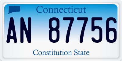 CT license plate AN87756
