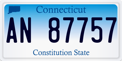CT license plate AN87757