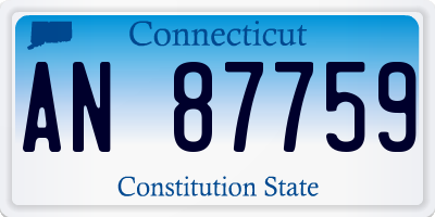 CT license plate AN87759
