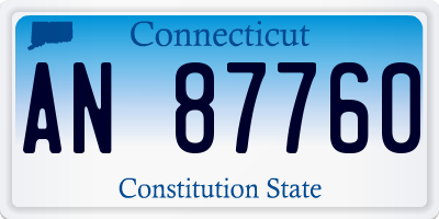 CT license plate AN87760