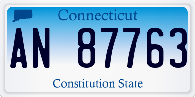 CT license plate AN87763
