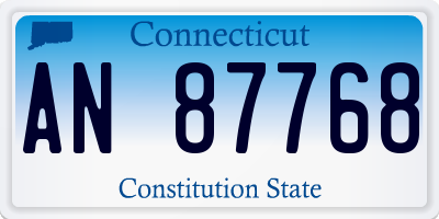 CT license plate AN87768