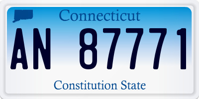 CT license plate AN87771