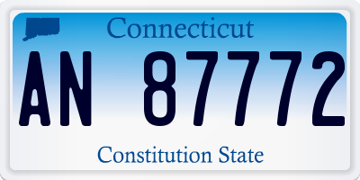CT license plate AN87772