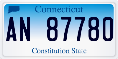 CT license plate AN87780