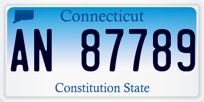 CT license plate AN87789