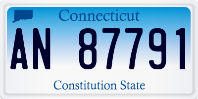 CT license plate AN87791