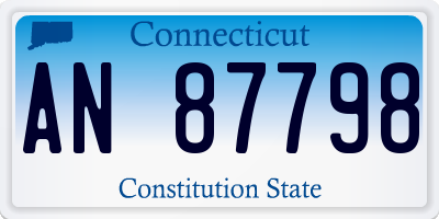 CT license plate AN87798