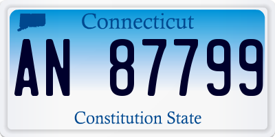 CT license plate AN87799